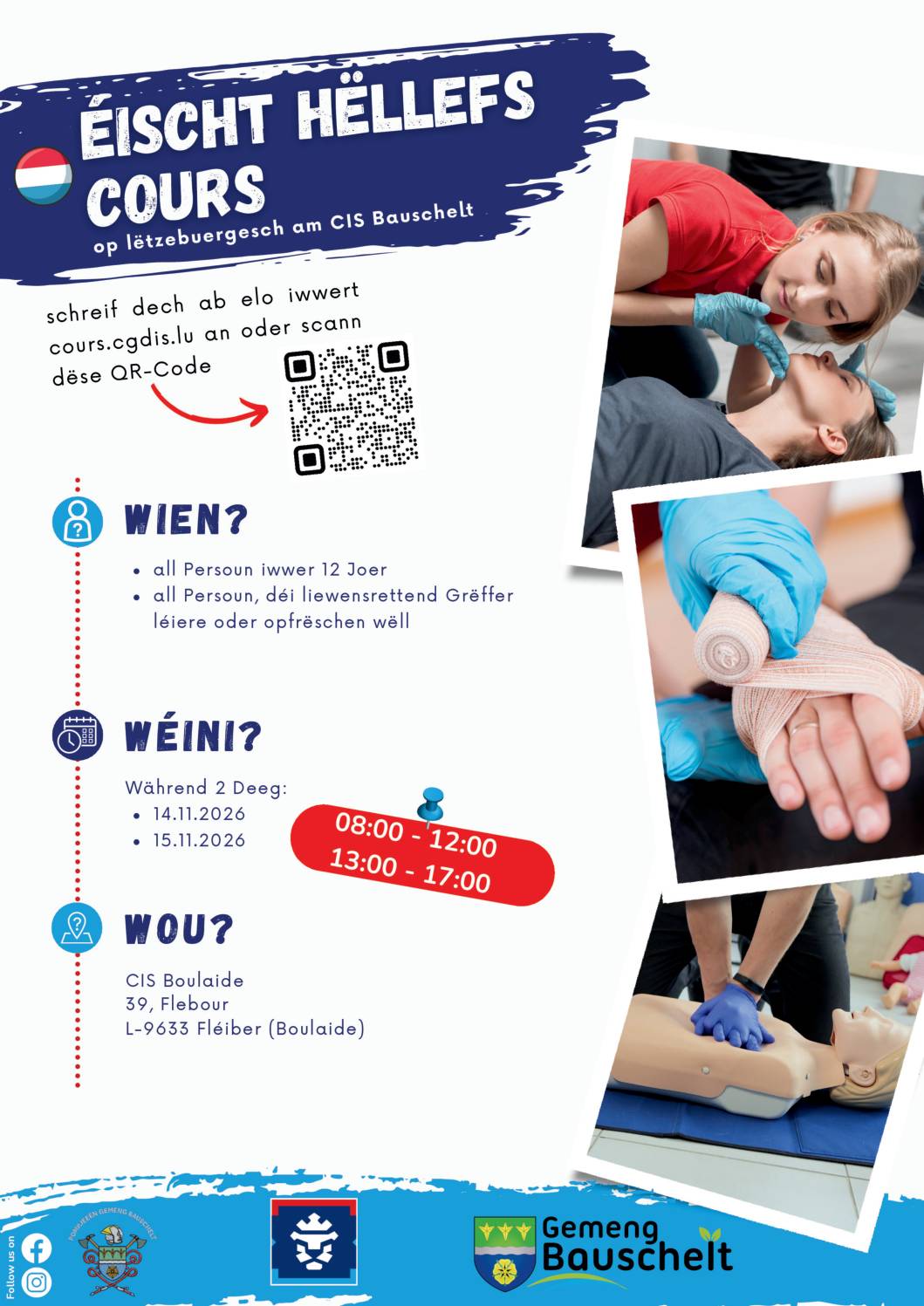 Éischt Hëllefs Cours